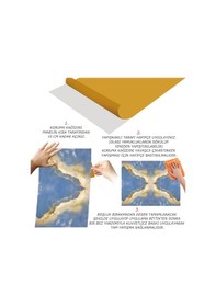 Resim Tink Kendinden Yapışkanlı Mavi Mermer Desenli Pvc Panel 41x62 Cm 