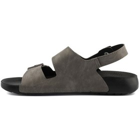 Resim Roy Jones Barcelona Urban Sandals Rahat Yumuşak Tabanlı Erkek Sandalet-gri Haki 