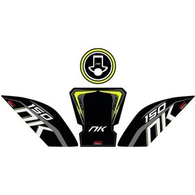 Resim Gp Kompozit Cf Moto 150 Nk 2016-2022 Uyumlu Tank Pad Seti Siyah-S (550935537) 