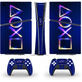 Resim Kt Grup Sanatsal Kontroller Playstation 5 Slim Disk Versiyon Sticker Kaplama Seti 
