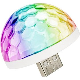 Resim Oto Led Usb Disko Topu Müziğe Duyarlı Usb girişli Mini Disko Topu 