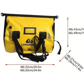 Resim Xuweiwei 48l Gri Su Geçirmez Motosiklet Sırt Çantası Ayarlanabilir Kayış Kayak Seyahat Yürüyüş Kamp Tekne Ve Balıkçılık İçin Pvc Malzeme 48l Gri 