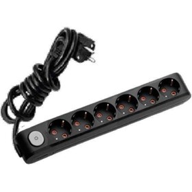 Resim tekideal Viko Siyah Altılı Topraklı 3 Metre Anahtarlı 