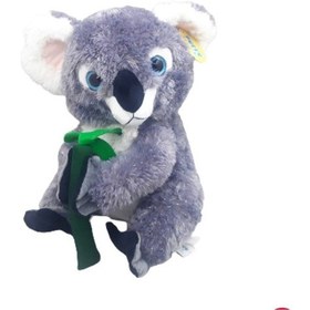 Resim Sevimli Koala Peluş Oyuncak Bambulu Büyük Boy Hediyelik 35 Cm Gri 