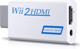 Resim Zeato Wii - HDMI Dönüştürücü, Wii - HDMI Adaptörü, Wii - HDMI 1080P 720P Konektör Çıkışı Video ve 3,5 mm Ses - Tüm Wii Ekran Modlarını Destekler - Beyaz 