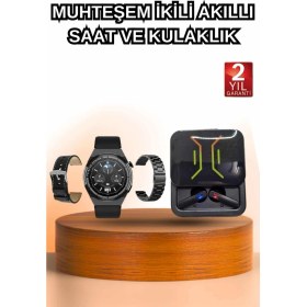 Resim Pileli Store Dijital Göstergeli Bluetooth Kulaklık ve Bildirim Görebilen Akıllı Saat Alarm ve Titreşim 
