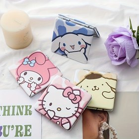 Resim 1 Adet Sevimli Anime Kızlar Makyaj Aynası - Pastel Pembe, Beyaz Mavi Sarıkahverengi Kalplere ve Karakterlara Saha Görünümlü Çift Taramalı Şık İki Yüzlü Katlanabilir Kompakt Seyyar El çantasınca Taşinan Dekoratif Portre (Pil gerekmez) Doğumgün Partisi Hergun kullanim iCIn Uygundur Gencler Ve anime HayranLari Icin IdeAl Hediye 