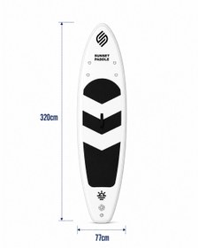 Resim Crazy Fan Siyah Beyaz Şişme SUP Board / Paddle Board 320 cm 