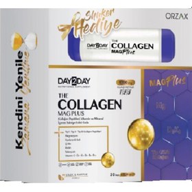 Resim Day2Day Collagen Mag Plus Çilek Karpuz Aromalı 30 Saşe + Shaker 