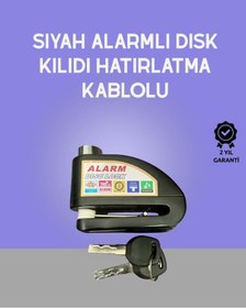 Resim Yüksek Sesli 110db Çelik Disk Kilidi Su Geçirmez 