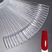 Resim 30 Adet Şeffaf Akrilik Tırnak Ucu - Doğal Görünümlü Fan Şekilli DIY Jel Oje Gösterimi, Manikür Pratiği ve Nail Art Tasarımı İçin - Dayanıklı, Hafif & Kokusuz, Tırnak Bakım Aksesuarı, Zarif Tasarım, Hafif Yapı 