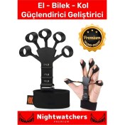 Resim Nightwatchers Deluxe Özel Spor Kas Parmak El Bilek Kol Geliştirici Kavrama Silikon Örümcek Lastik 