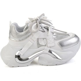 Resim Bambi Beyaz Hakiki Deri Kadın Sneaker K01480005303 