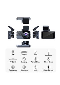 Resim Geniş Açı 4k Ön Ve Arka 2k Ultra Hd 2 Kameralı Wifi Hafıza Kartına Kayıtlı Araç Kamerası 