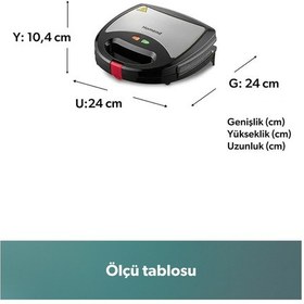 Resim Homend Toastbuster 1325H Çıkarılabilir Waffle Plakalı Tost Makinesi 