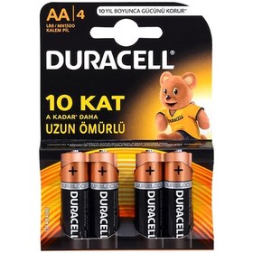 Resim Duracell Duralock LR6/MN1500 Alkalin AA Kalem Pil 4'lü 