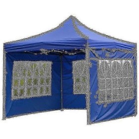 Resim Tüm Mevsimlerde Dış Mekan Kullanımına Uygun Sağlam, Su Geçirmez Parti Çadırı Mavi 