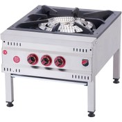 Resim Işıkgaz Silverinox Endüstriyel Korsan Ocak Doğalgazlı 3 Yanışlı Yer Ocağı 