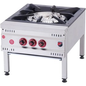 Resim Işıkgaz Silverinox Endüstriyel Korsan Ocak Doğalgazlı 3 Yanışlı Yer Ocağı 