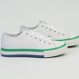 Resim Benetton İthal Beyaz Yesil Kadın Spor Ayakkabı Bnı-10031 001 