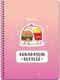 Resim Keskin 16 23 Spiralli Sert Karton Kapak Arkadaşlık Defteri - No:04 Çok Renkli 