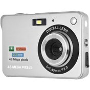Resim Springsun 48mp Silver Dijital Fotoğraf Makinesi - 1080p Video, 8x Dijital Zoom, 2.7 İnç Lcd, Elektronik Image Stabilizasyon Ve İçin Dolu Litiyum Pil 