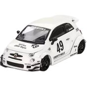 Resim NW NessiWorld Mini GT 1/64 LB-WORKS x Abas Works ABARTH 595 Gara White - Blister Paket 
