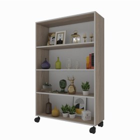 Resim Kenzlife kitaplık beril 148*090*020 crd tekerlekli mutfak dolabı 