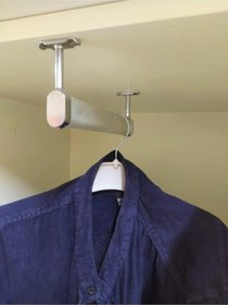 Resim Dolap Içi 45 Cm Oval Elbise Askı Borusu, Tavan Askı Aparatı Vidal Krom - Krom 