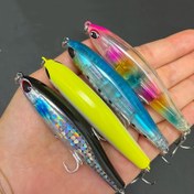 Resim 1 Adet 8 cm / 3,14 inç 16,2 g / 0,57 oz Yavaş Batan Kalem Balık Yemi Tuzlu Su Wobblerleri, Bas ve Alabalık Avı için Yapay Yem 