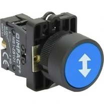 Resim İmpact Yaylı Buton İşaretli Mavi / Beyaz Ok 22 mm 