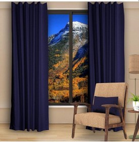 Resim Lacivert Blackout Karartma Fon Perde Güneşlik Pilesiz Extraforlu Düz Dikim-lacivert Lacivert 