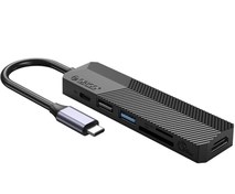 Resim Orico Type-C Bağlantılı PD55W 2 USB Portlu HDMI Type-C TF/SD Docking Station Siyah 