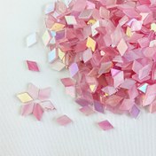 Resim 120 adet Karışık Pembe ve Yeşil Cam Mozaik Döşeme, DIY Elmas ve Kare El Sanatları Malzemesi, Mum Tutucuları ve Dekorasyon için, El Yapımı Sanat Malzemeleri, DIY El Yapımı Malzemeler 