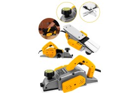 Resim Schatz 800W Sjs Metal Şanzıman Bakır Sargı Motor Çift Bıçaklı Planya Rende Makinesi Sarı 