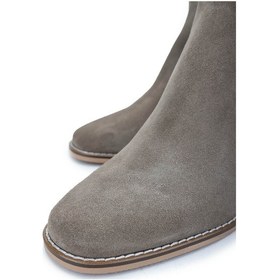 Resim Tamer Tanca Kadın Hakiki Deri Vizon Süet Topuklu Bot 1074 2075 Bn Bot Sk24-25 Vızon Yrm Suet Vizon Süet 