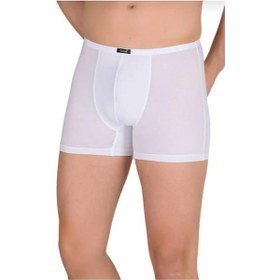 Resim Berrak 4488 Erkek Modal İnce Kemer Lastikli Boxer 12 Adet Beyaz 