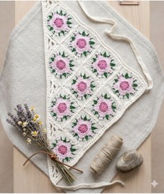 Resim Honeybeeatelier bohem pembe bandana 