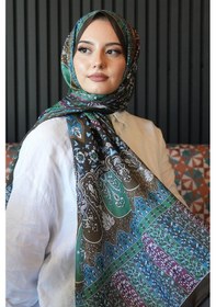 Resim Afvente Karma Motif Desen Haki Soft Pamuk Şal Çok Renkli 