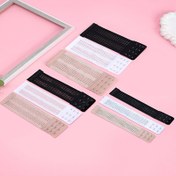 Resim 3 Adet Ekstra Uzun 20cm Elastik Sütyen Uzatıcı, 3 Sıralı Kanca & Göz Kapatma, Dayanıklı Polyester - Karışık Renkler (Bej, Beyaz, Siyah) - Mükemmel Uyum Sağlayan Sütyenler için Kadın Moda Aksesuarı 