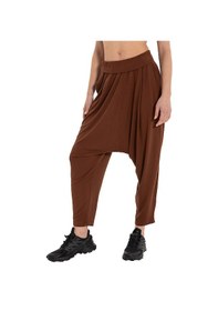 Resim Inguz Beli Katlanabilir Yoga Şalvar Kahverengi 
