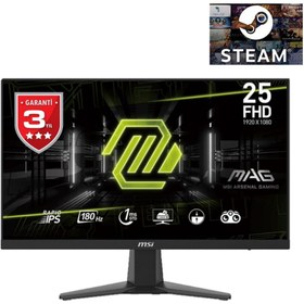 Resim MSI Mag 256f 24.5 1920x1080 180hz 1ms Hdmı Dp Type-c Adaptive Sync Gaming Monitör 