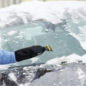 Resim Ankanorm Eldivenli Buz Kazıyıcı Kırıcı Silikonlu Araç Cam Kar Silici Temizleyici Buz Kırıcı Cam Temizleyici 