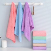 Resim Gateesat 3'lü Yumuşak Kadife Havlu Yüksek Yoğunluklu Yüz Havlusu Rastgele Renk 