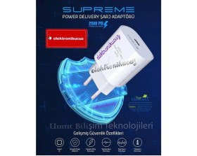 Resim Advanced Security Features Supreme Power Delivery Charge Adapter 25W_(KABLOSU Kutuda Yoktur) 
