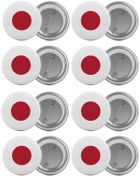 Resim Saturn Japonya Bayrağı Çanta Rozeti Seti 8 Adet En Büyük Boy 5.8cm Iğneli Broş 