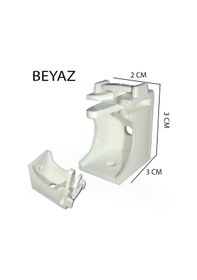 Resim Perdemix Dekoratif Ray Montaj Aparatı Kısa Ayak 3 CM 6 Adet Beyaz 