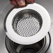 Resim Paslanmaz Çelik Mutfak Lavabo Süzgeci: Büyük 11.43cm Çap, Çoğu Mutfak Lavabosu İçin Mükemmel - 304 Paslanmaz Çelik 