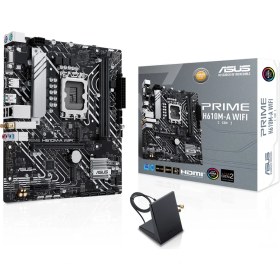 Resim Asus Prıme H610M-A Wıfı Intel H610 Lga1700 Ddr5 5600 Dp Hdmı Vga Çift M2 Usb3.2 Ax Wifi + Bt Aura Rgb Matx (Prıme H610M-A Wıfı) Anakart 