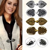 Resim 4 Parça Alaşım Şal Klips Seti, Kazak ve Atkı Klipsleri. Kardiganlar, şallar, elbiseler için uygun, dikiş gerektirmez, basit ama pratik, retro zarif ve şık 